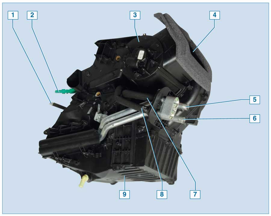 Ford Focus II. Система отопления, вентиляции и кондиционирования. Описание конструкции