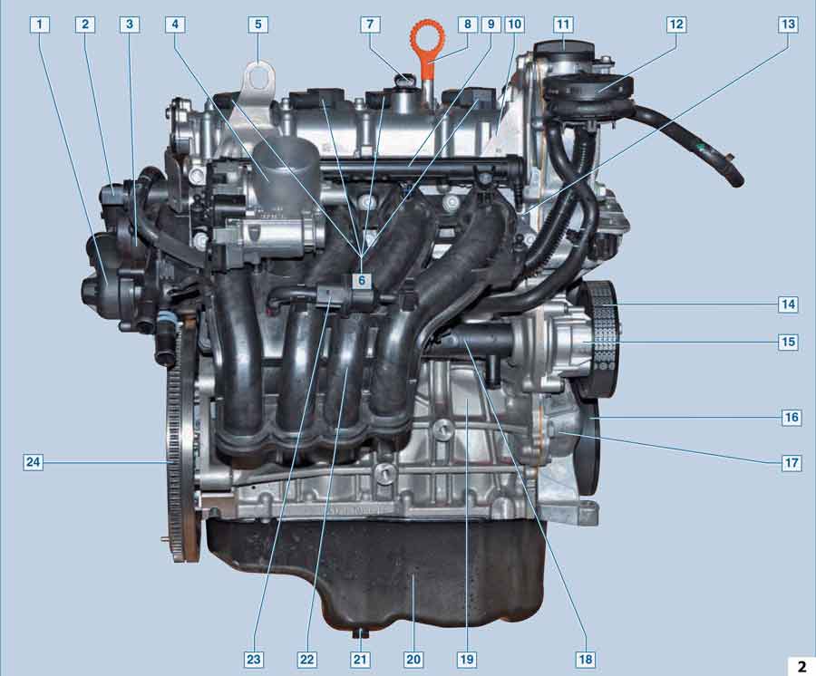 Двигатель Volkswagen Polo седан 1.6 устройство, ГРМ, технические характеристики |